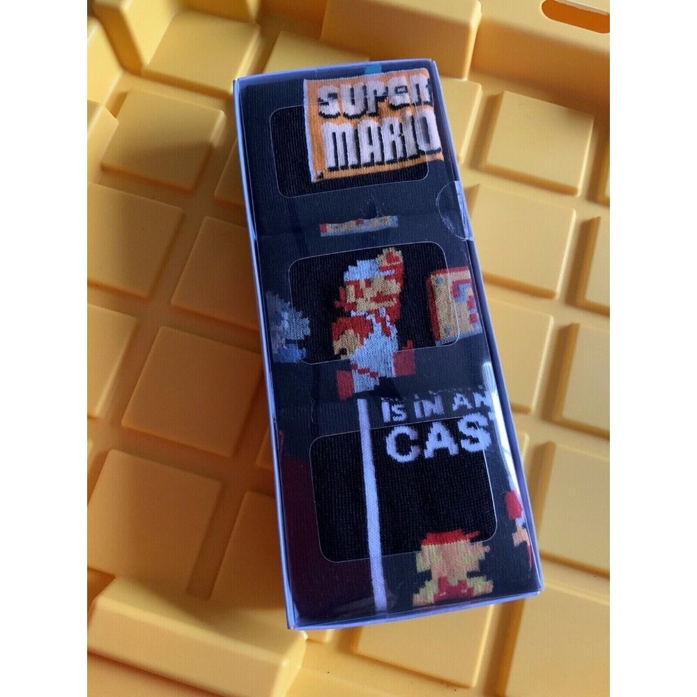 Socks Mario Bros Unisex Super Mario Bros 3 Pair Crew  Pack Men’s Shoes Size 8-12